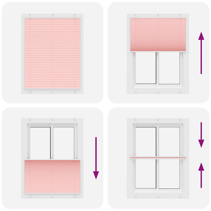 Tenda Plissettata Rosa 105x150 cm Larghezza Tessuto 104,4 cm 4015450