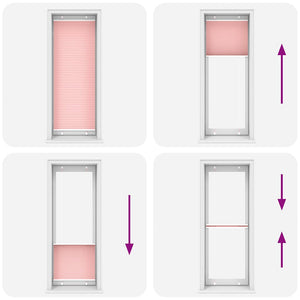 Tenda Plissettata Rosa 70x200 cm Larghezza Tessuto 69,4 cm