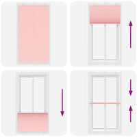 Tenda Plissettata Rosa 105x200 cm Larghezza Tessuto 104,4 cm 4015467