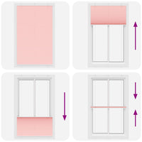 Tenda Plissettata Rosa 120x200 cm Larghezza Tessuto 119,4 cm 4015470