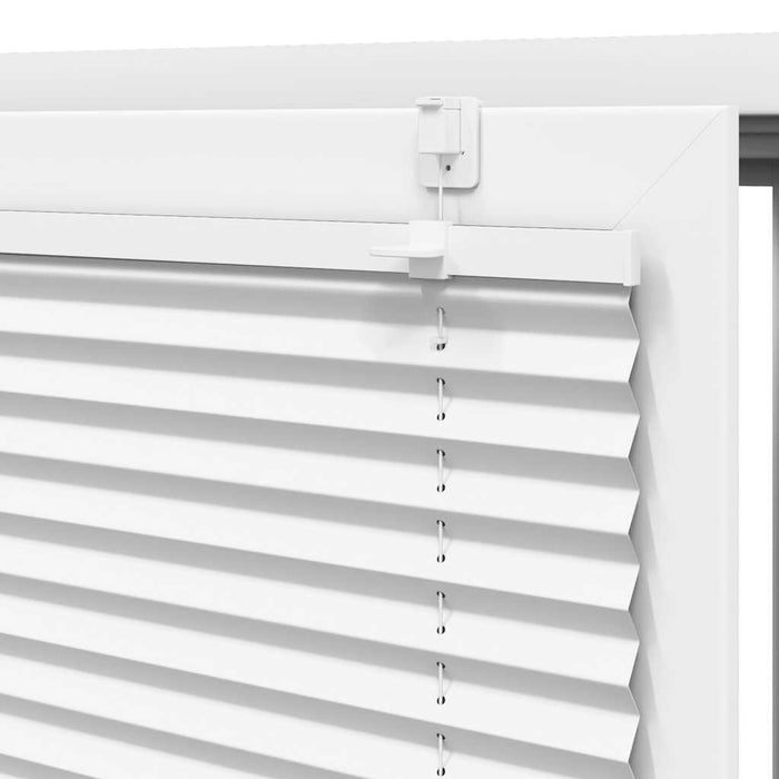 vidaXL Tenda Plissettata Bianca 45x100 cm Larghezza Tessuto 44,4 cm