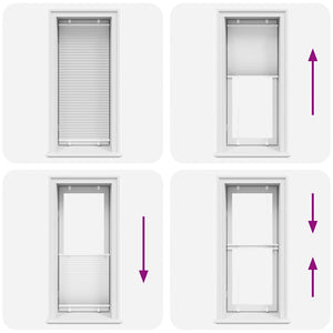 Tenda Plissettata Bianca 65x100 cm Larghezza Tessuto 64,4 cm 4015476