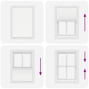 Tenda Plissettata Bianca 95x100 cm Larghezza Tessuto 94,4 cm 4015482