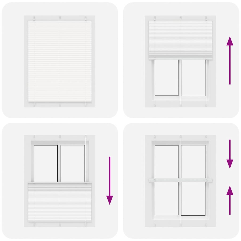 Tenda Plissettata Bianca 110x100 cm Larghezza Tessuto 109,4 cm 4015485