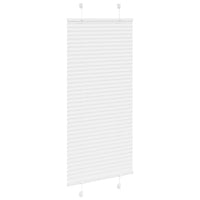 vidaXL Tenda Plissettata Bianca 55x150 cm Larghezza Tessuto 54,4 cm