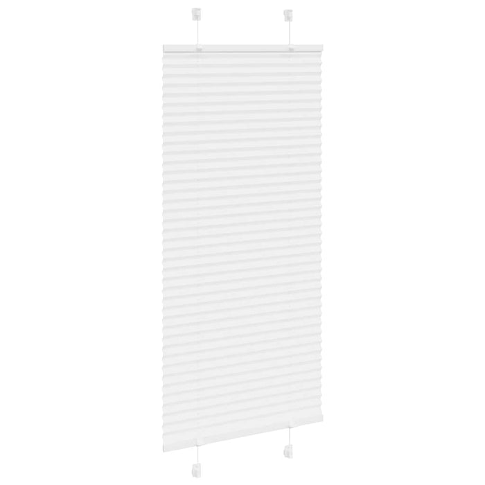 vidaXL Tenda Plissettata Bianca 55x150 cm Larghezza Tessuto 54,4 cm