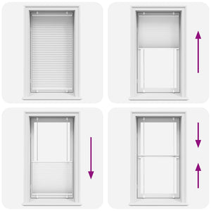 Tenda Plissettata Bianca 80x150 cm Larghezza Tessuto 79,4 cm 4015496