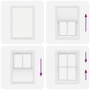 Tenda Plissettata Bianca 85x150 cm Larghezza Tessuto 84,4 cm 4015497