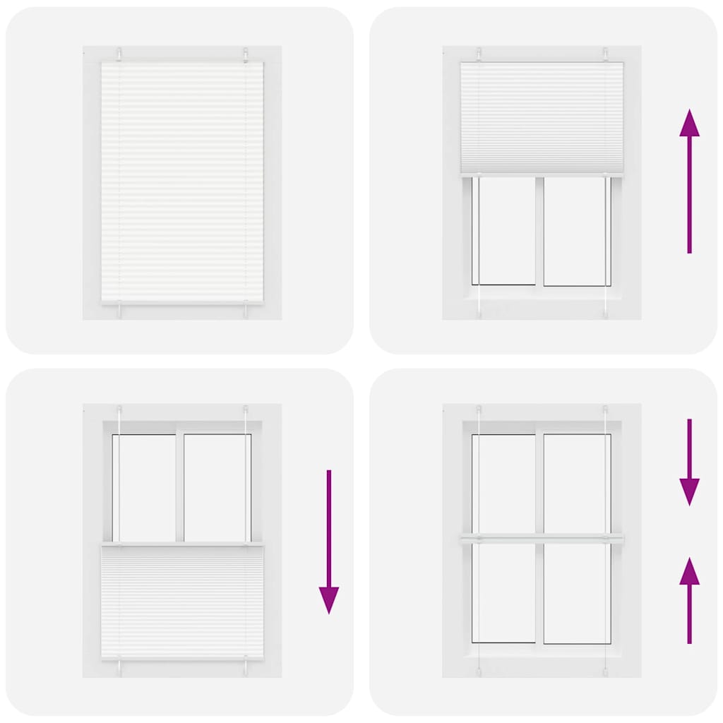 Tenda Plissettata Bianca 90x150 cm Larghezza Tessuto 89,4 cm 4015498