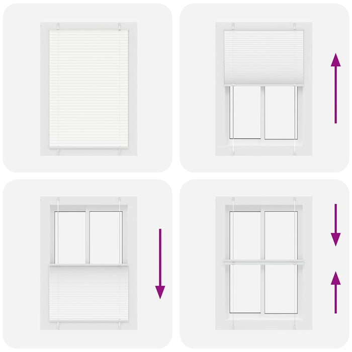 Tenda Plissettata Bianca 90x150 cm Larghezza Tessuto 89,4 cm 4015498