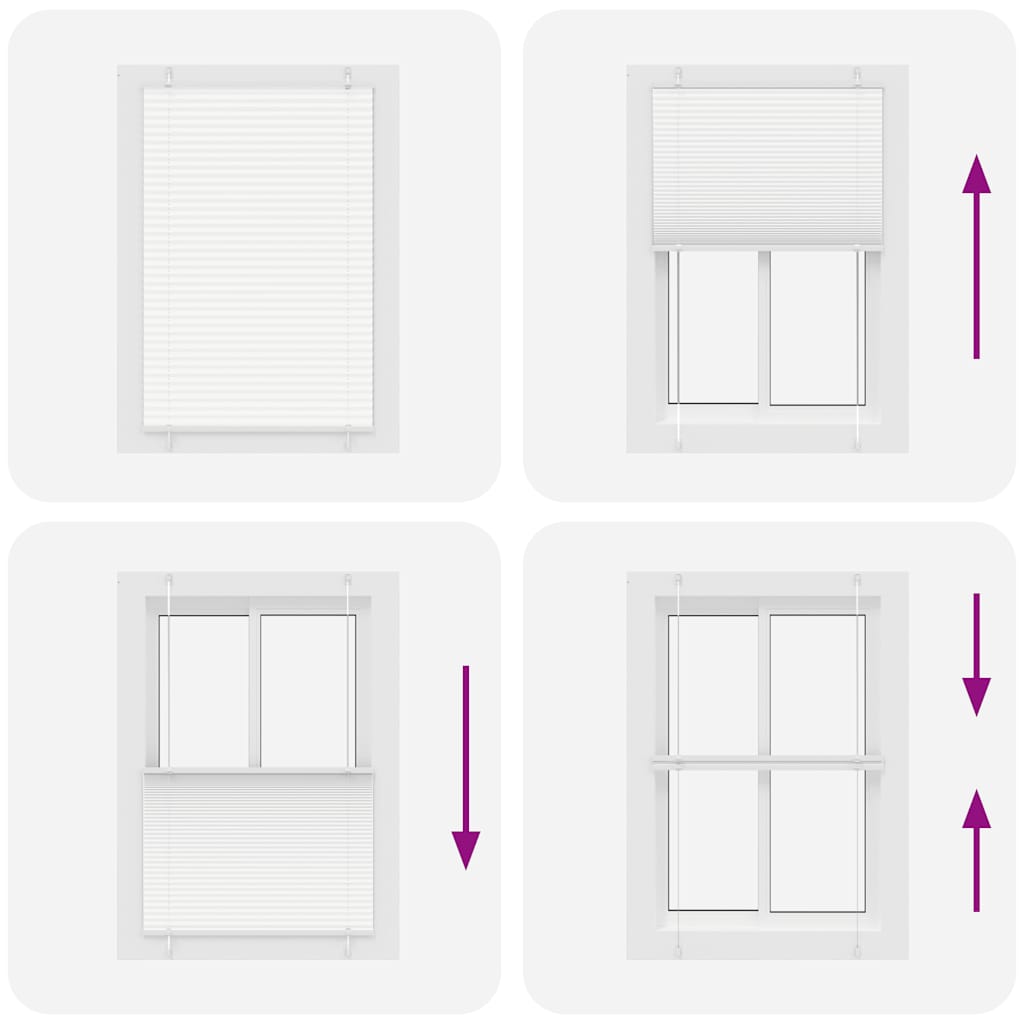 Tenda Plissettata Bianca 100x150 cm Larghezza Tessuto 99,4 cm 4015500