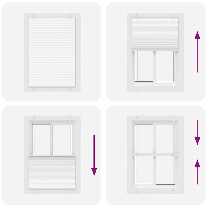 Tenda Plissettata Bianca 100x150 cm Larghezza Tessuto 99,4 cm 4015500