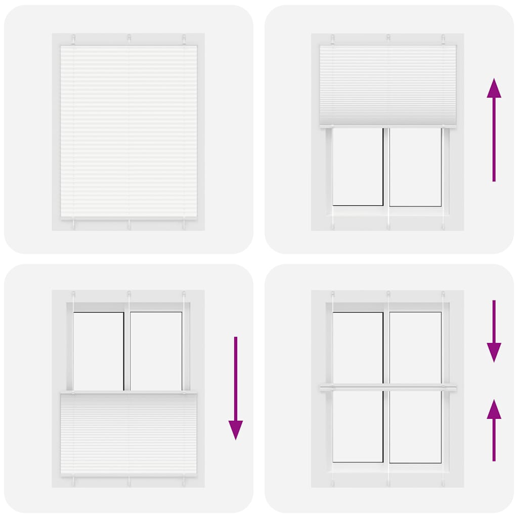 Tenda Plissettata Bianca 105x150 cm Larghezza Tessuto 104,4 cm 4015501