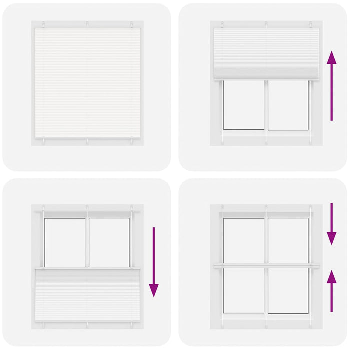 Tenda Plissettata Bianca 115x150 cm Larghezza Tessuto 114,4 cm 4015503