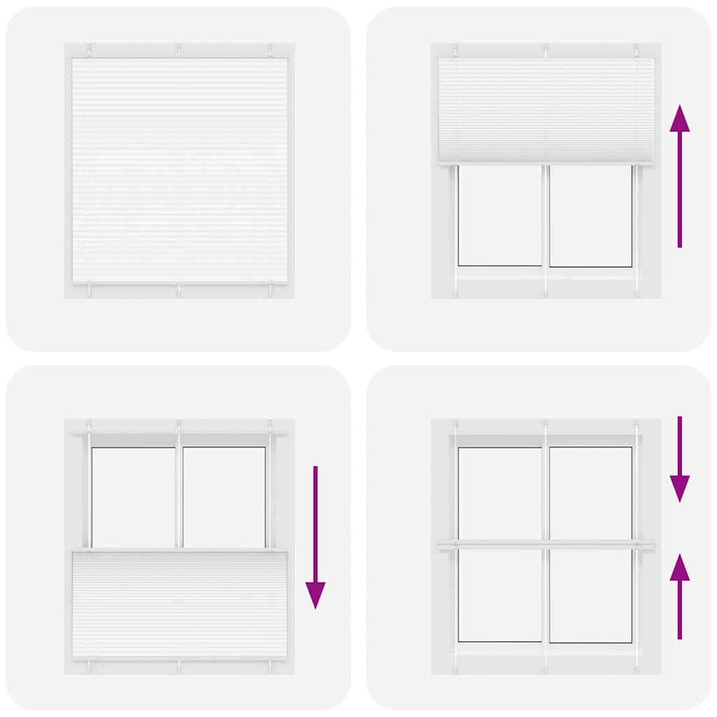 Tenda Plissettata Bianca 120x150 cm Larghezza Tessuto 119,4 cm 4015504