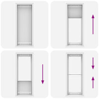 Tenda Plissettata Bianca 80x200 cm Larghezza Tessuto 79,4 cm 4015513