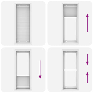 Tenda Plissettata Bianca 80x200 cm Larghezza Tessuto 79,4 cm 4015513