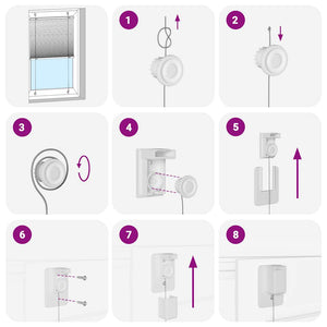 Tenda Plissettata Bianca 115x200 cm Larghezza Tessuto 114,4 cm 4015520