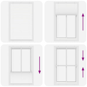 Tenda Plissettata Bianca 115x200 cm Larghezza Tessuto 114,4 cm 4015520