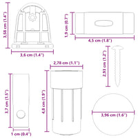 Raccordi per Tende a Rullo 18 pz 18 mm 4016533