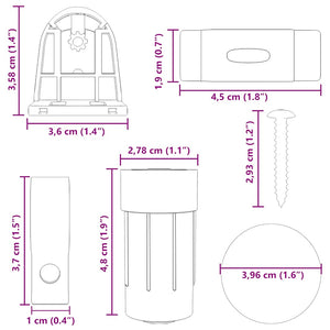 Raccordi per Tende a Rullo 18 pz 18 mm 4016533