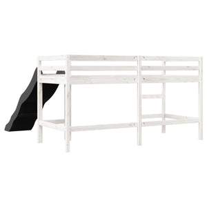 Letto a Soppalco senza Materasso Bambini Bianco 90x200cm Pino