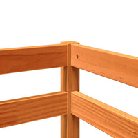 vidaXL Letto Soppalco senza Materasso Bambini Marrone Cera 90x190 Pino