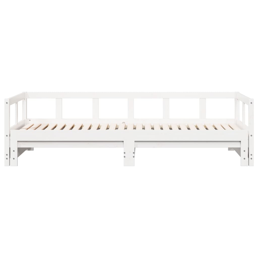 Dormeuse senza Materasso-Divano Letto-Struttura Letto Bianca 80x200 cm Legno Massello Pino 978256