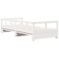 Dormeuse senza Materasso Bianca 90x200 cm Legno Massello Pino