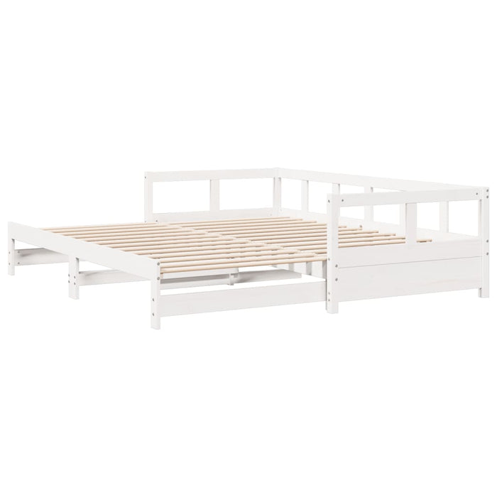Dormeuse senza Materasso Bianca 90x200 cm Legno Massello Pino 854953