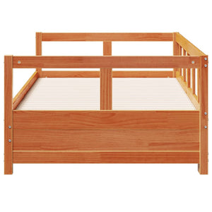 Dormeuse senza Materasso Marrone Cera 90x200 cm Legno di Pino 854954