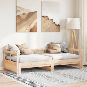 vidaXL Dormeuse senza Materasso 90x190 cm in Legno Massello di Pino