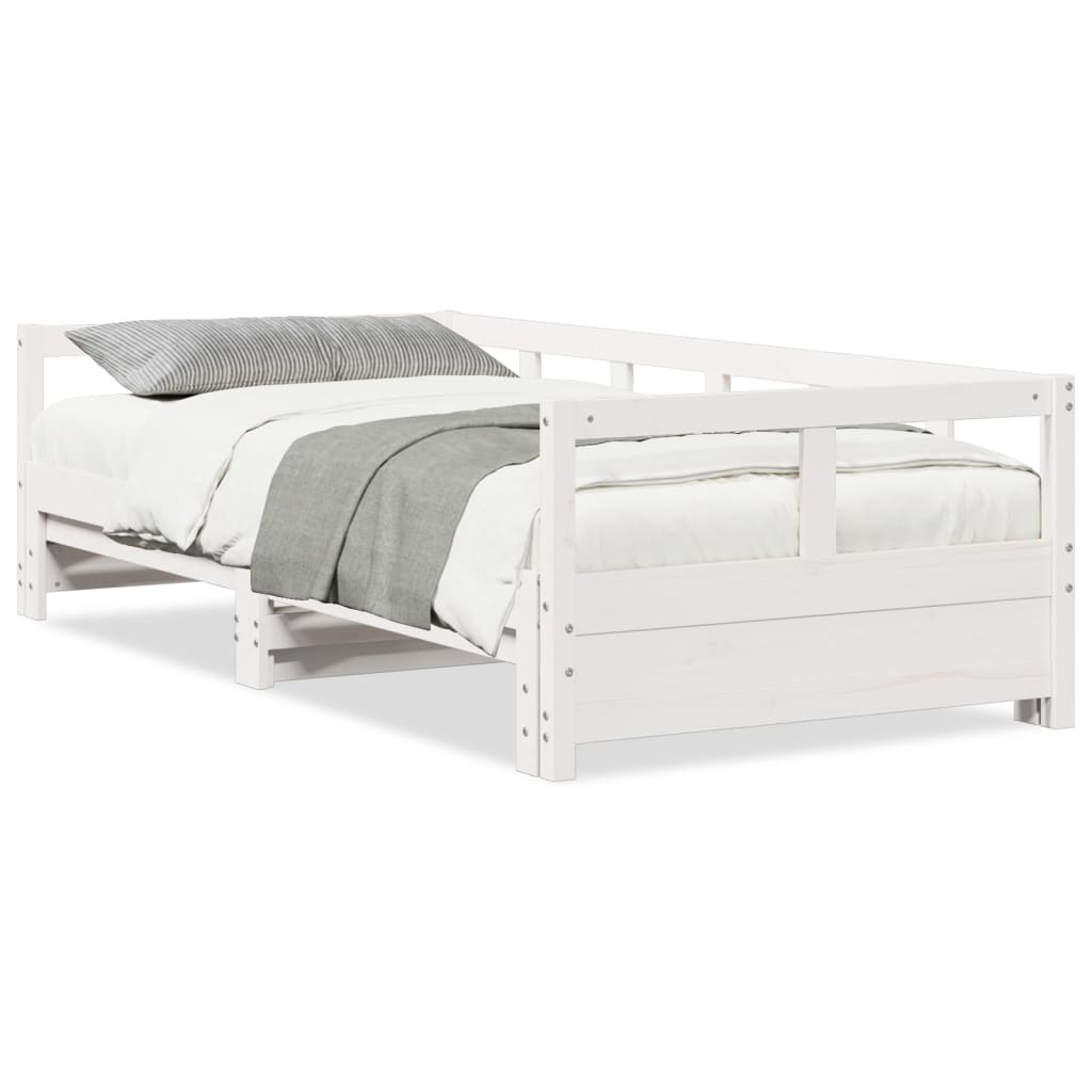 vidaXL Dormeuse senza Materasso Bianca 90x190 cm Legno Massello Pino