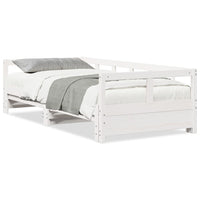 vidaXL Dormeuse senza Materasso Bianca 90x190 cm Legno Massello Pino