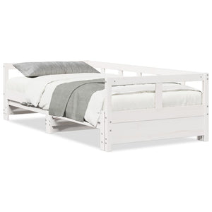 vidaXL Dormeuse senza Materasso Bianca 90x190 cm Legno Massello Pino