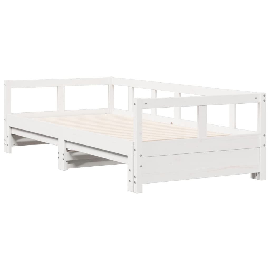 vidaXL Dormeuse senza Materasso Bianca 90x190 cm Legno Massello Pino