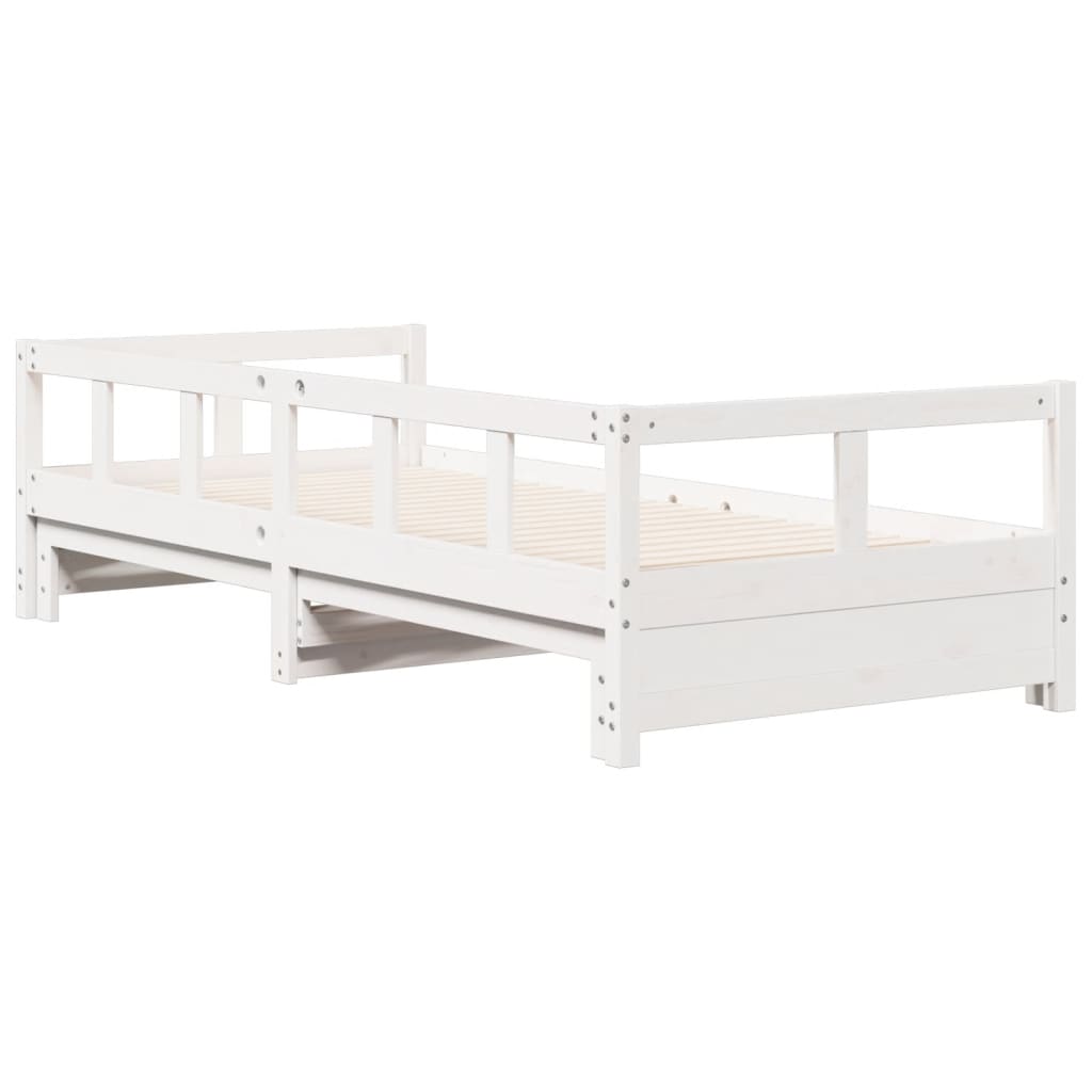 vidaXL Dormeuse senza Materasso Bianca 90x190 cm Legno Massello Pino