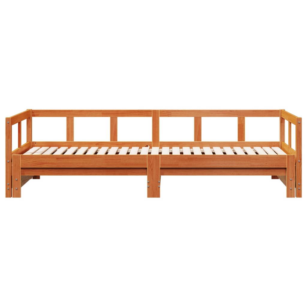 Dormeuse senza Materasso Marrone Cera 90x190 cm Legno di Pino 854957