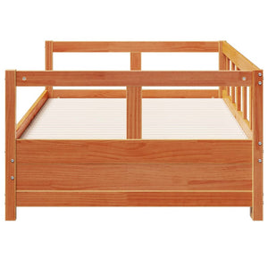 Dormeuse senza Materasso Marrone Cera 90x190 cm Legno di Pino 854957