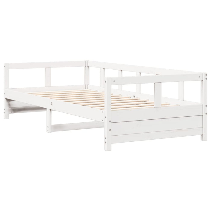 Dormeuse senza Materasso Bianca 80x200 cm Legno Massello Pino 854959