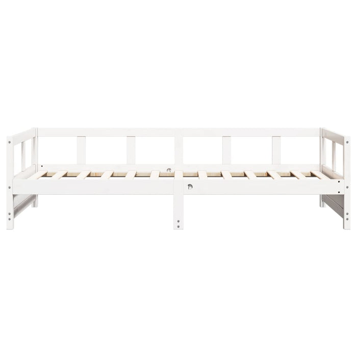 Dormeuse senza Materasso Bianca 80x200 cm Legno Massello Pino
