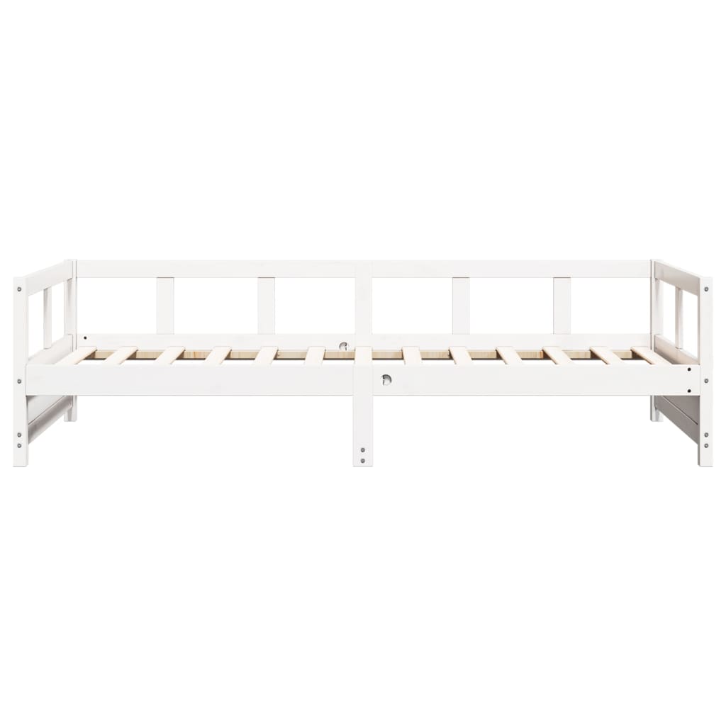 Dormeuse senza Materasso-Divano Letto-Struttura Letto Bianca 80x200 cm Legno Massello Pino 243701