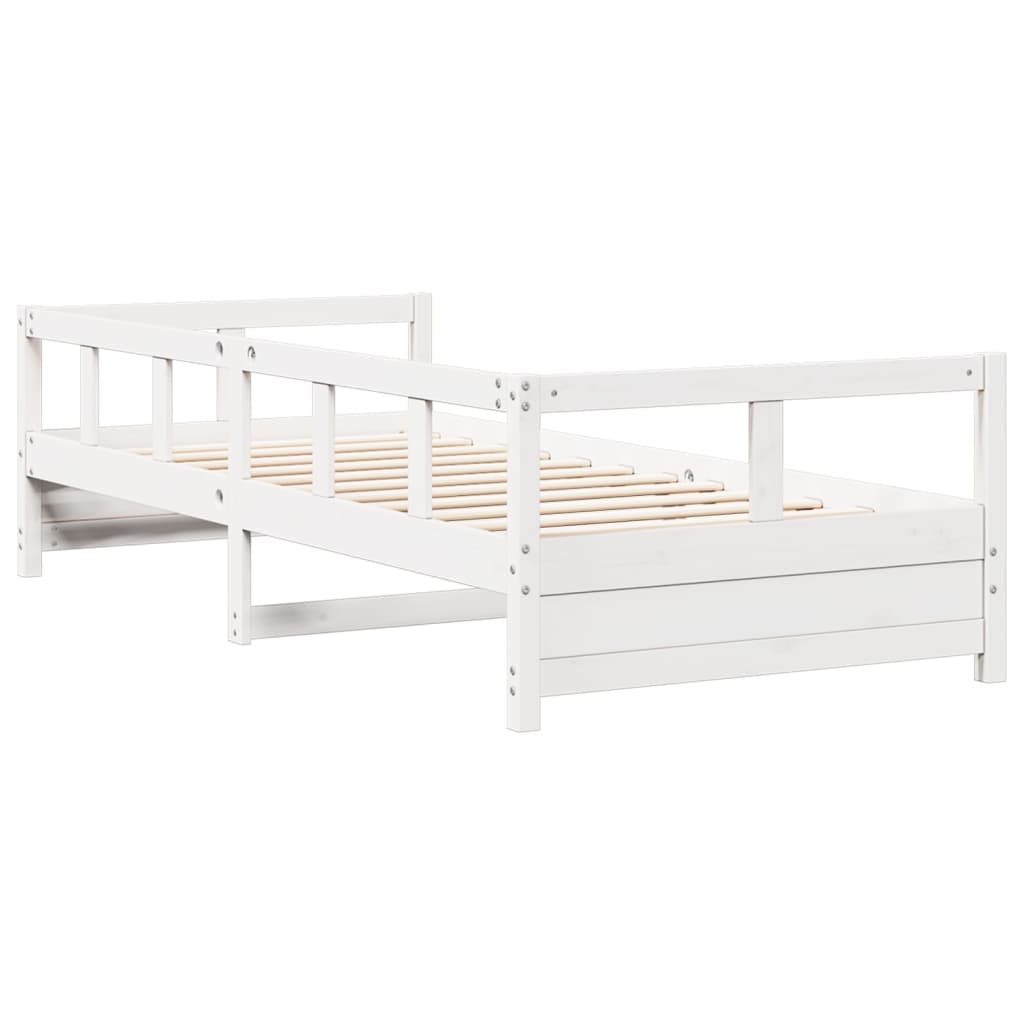 Dormeuse senza Materasso-Divano Letto-Struttura Letto Bianca 80x200 cm Legno Massello Pino 243701