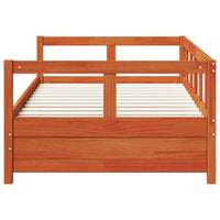 Dormeuse senza Materasso Marrone Cera 80x200 cm Legno di Pino 854960
