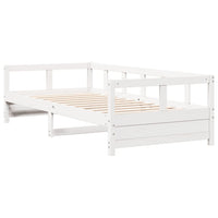 vidaXL Dormeuse senza Materasso Bianca 90x200 cm Legno Massello Pino