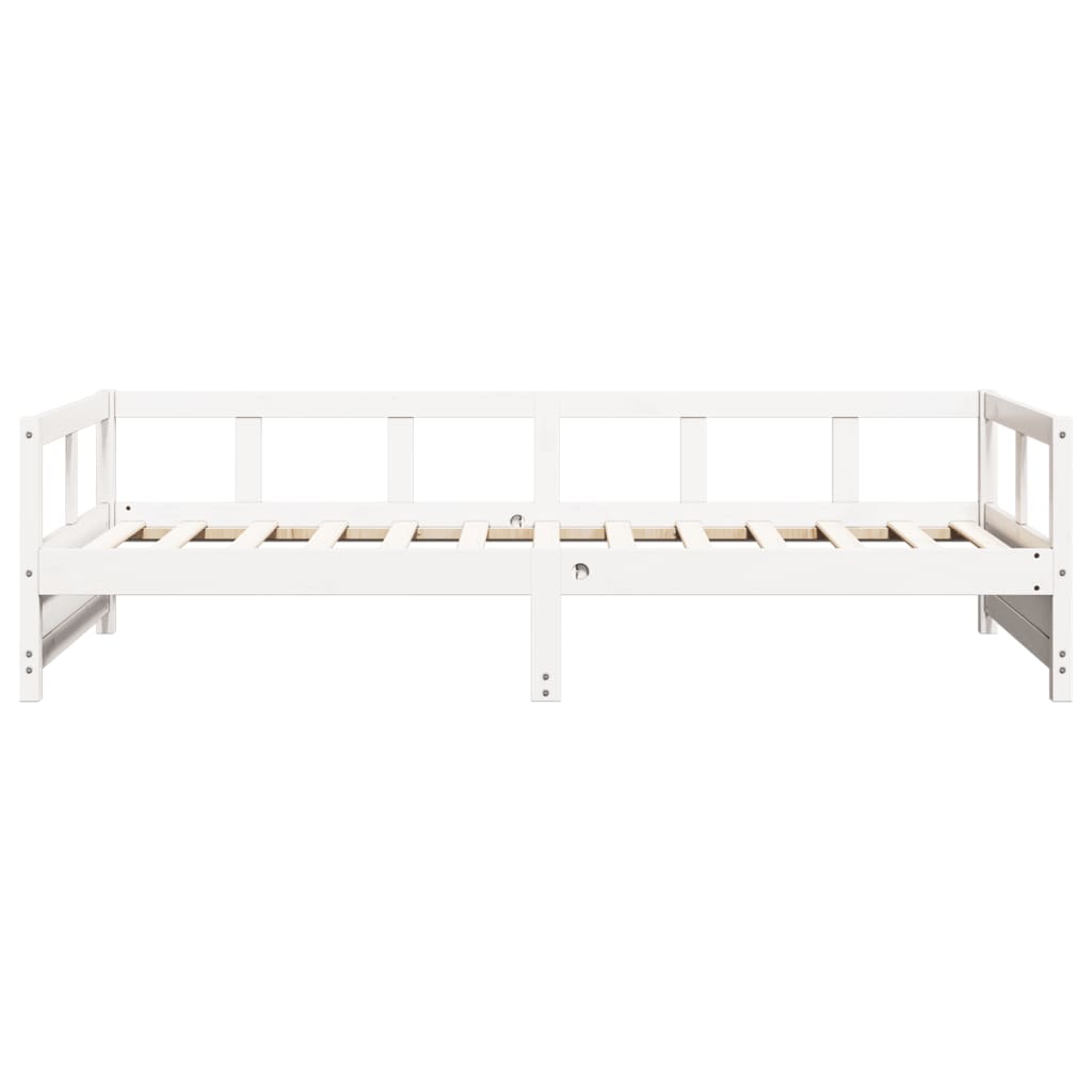 Dormeuse senza Materasso-Divano Letto-Struttura Letto Bianca 90x200 cm Legno Massello Pino 690160