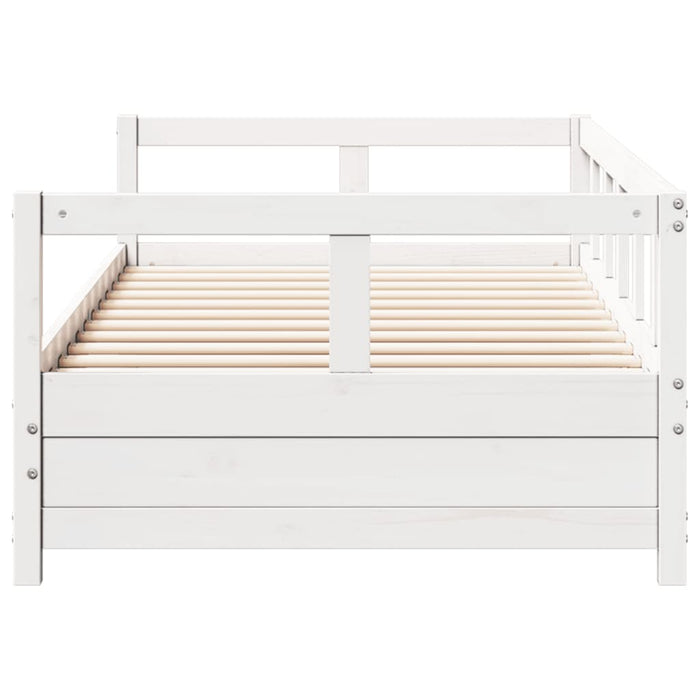 vidaXL Dormeuse senza Materasso Bianca 90x200 cm Legno Massello Pino
