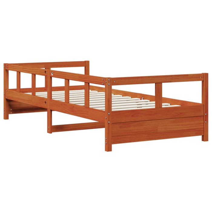 Dormeuse senza Materasso Marrone Cera 90x190 cm Legno di Pino