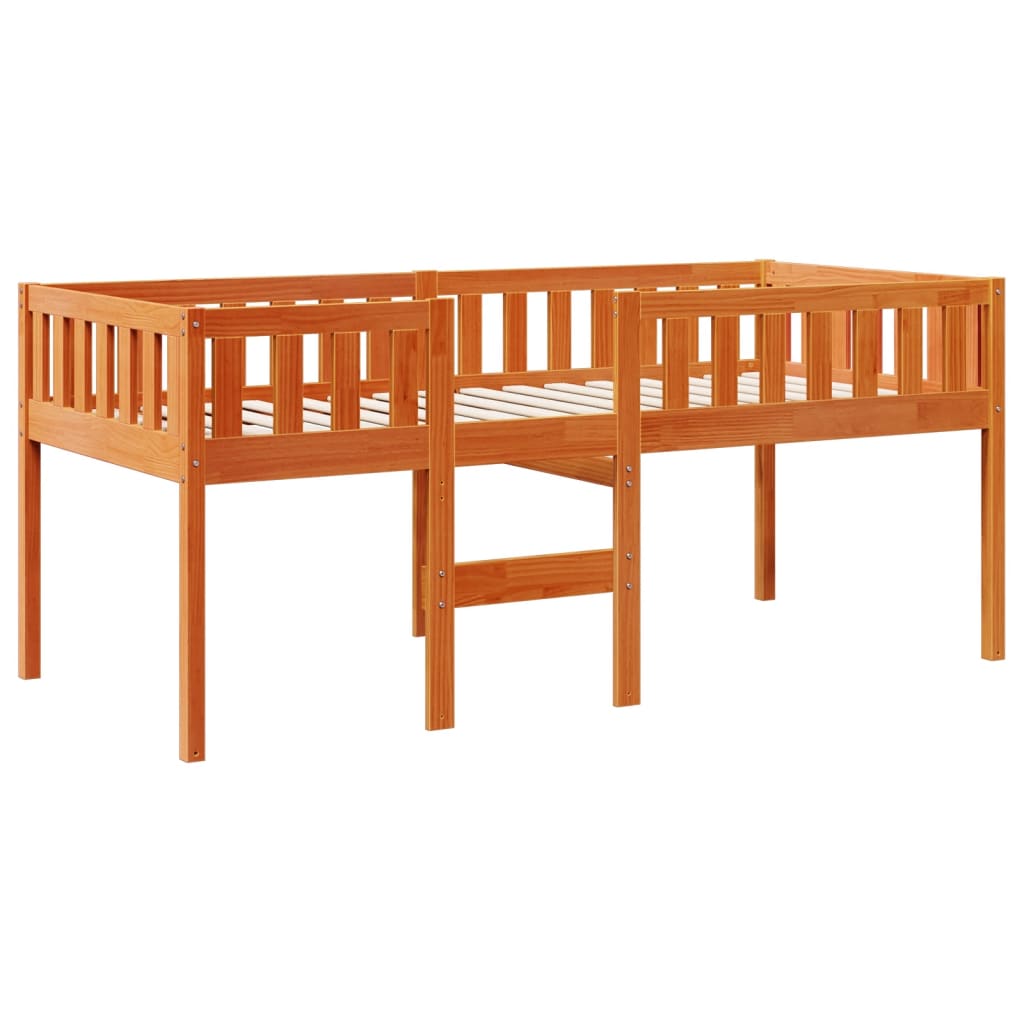 vidaXL Letto Bambini senza Materasso Marrone Cera 90x200 cm Legno Pino
