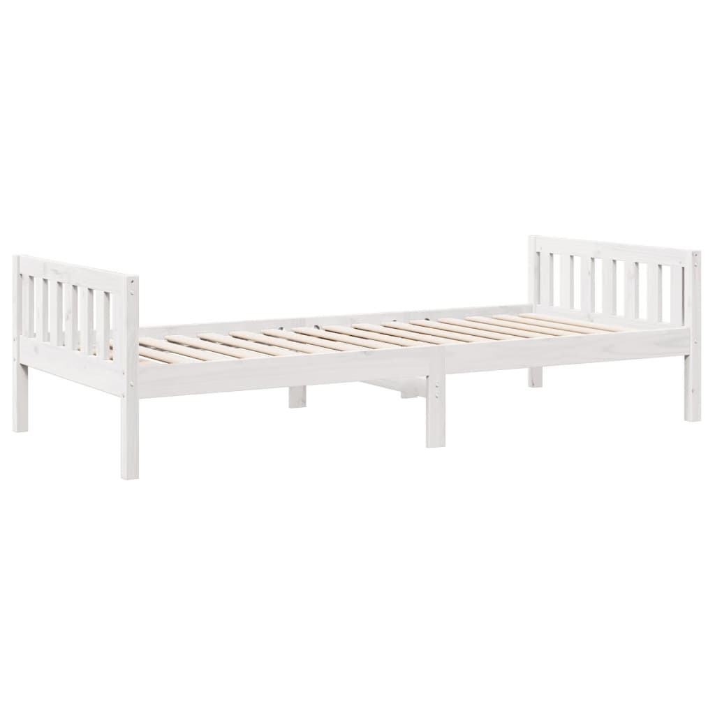 Letto per Bambini senza Materasso Bianco 80x200cm Massello Pino